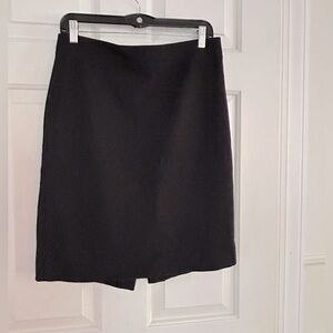Black wool J Crew pencil skirt.
